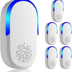 Ultrasonic Pest Repeller for Insect, Roach, Mice, Spider, Ant, Bug, Mosquito Repellent for House, Garage, Warehouse, Office, Hotel 6 Packs