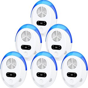 Ultrasonic Pest Repeller 6 Packs, Indoor Pest Control for Home, Kitchen, Office, Warehouse, Hotel